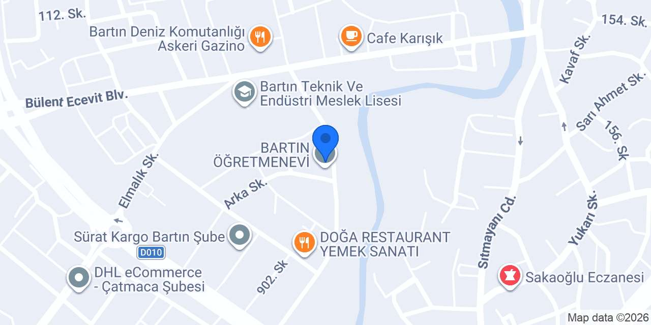 BARTIN ÖĞRETMENEVİ konumu