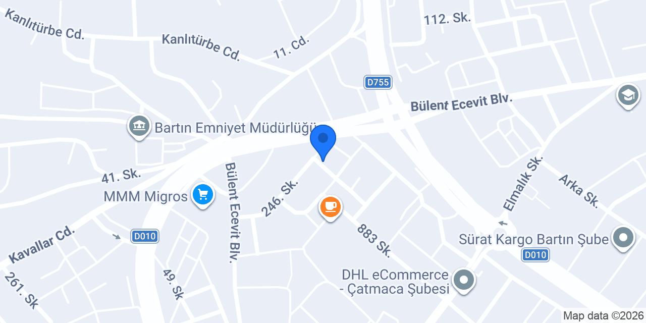 Mercan Cafe konumu