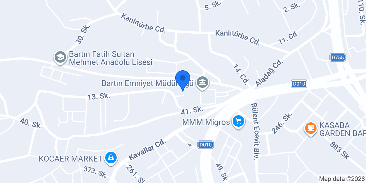 Bartın Sağlıklı Hayat Merkezi konumu