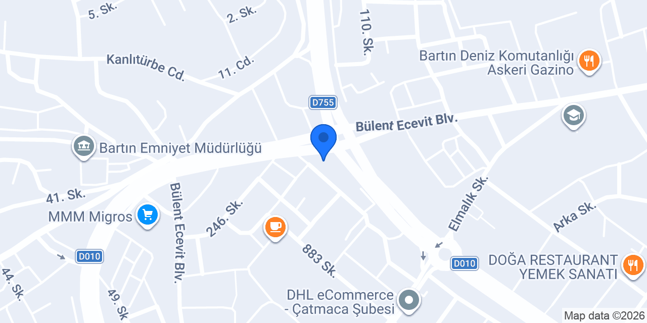 Bartın Çukurlar Gıda konumu