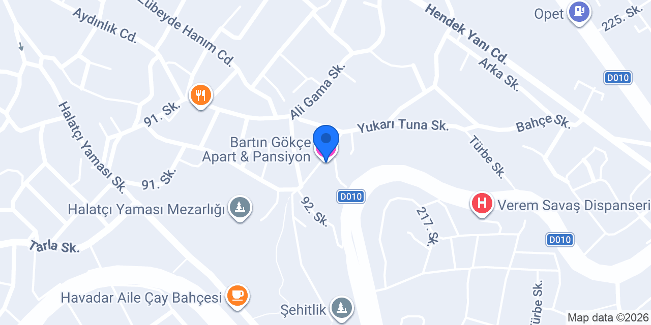 Bartın Gökçe Apart & Pansiyon konumu