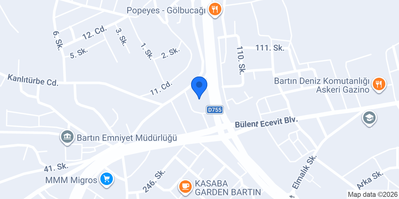 Çolakoğlu Mağazaları Bartın konumu