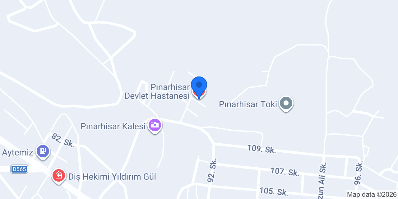 Pınarhisar Devlet Hastanesi konumu