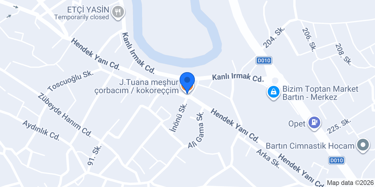 J.Tuana meşhur çorbacım / kokoreççim konumu