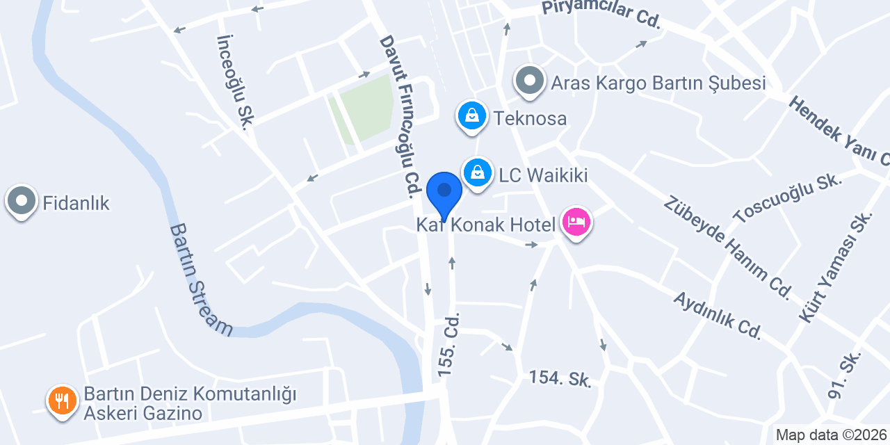 Özyurt Hotel Bartın konumu