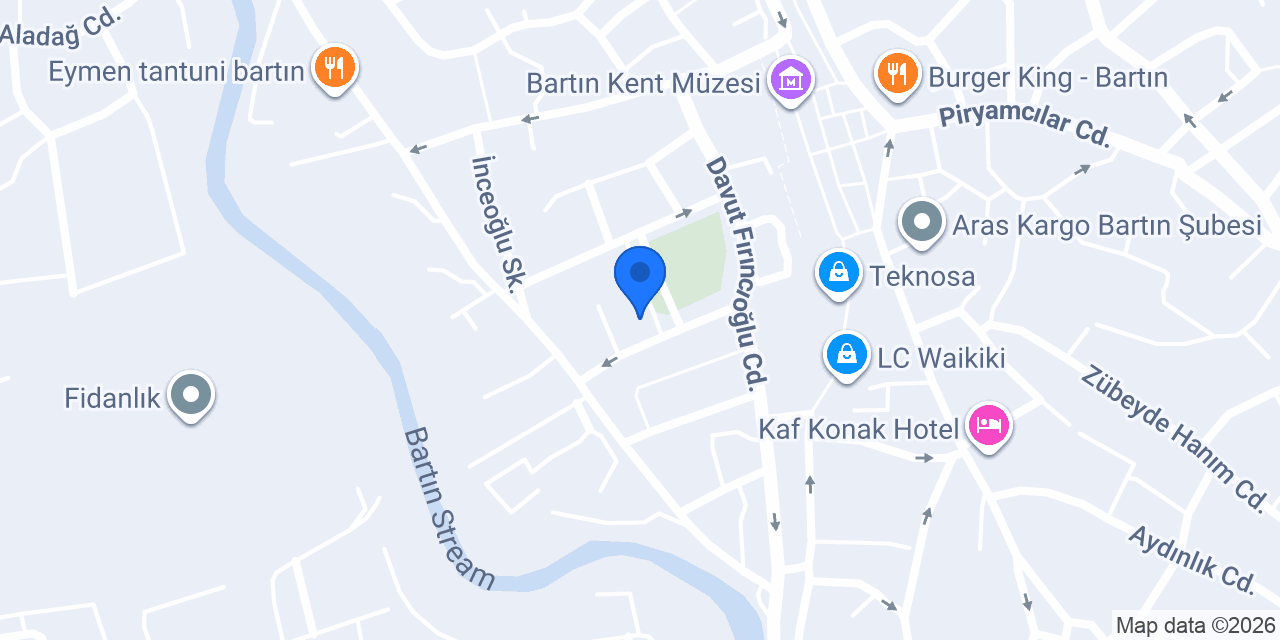 Ptt Bartın Merkez Şube konumu