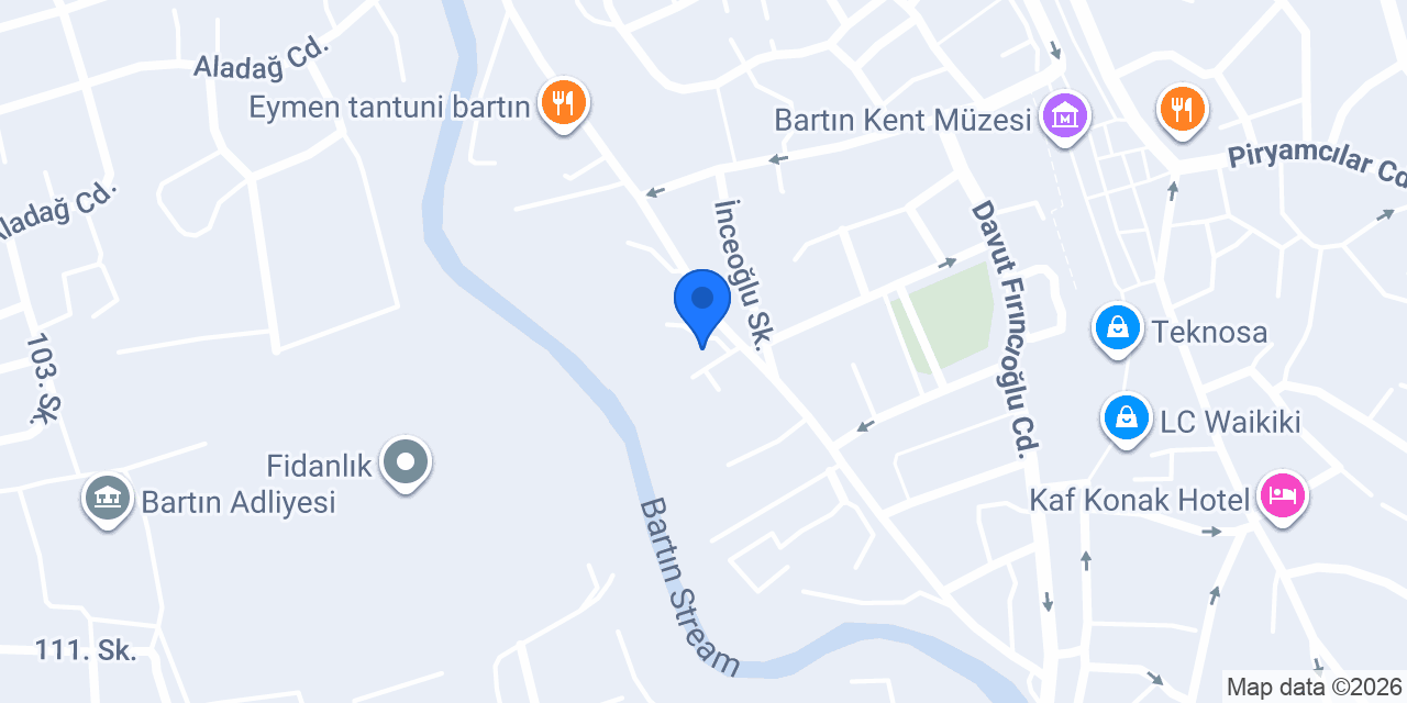 Bartin Kombi Hastanesi konumu