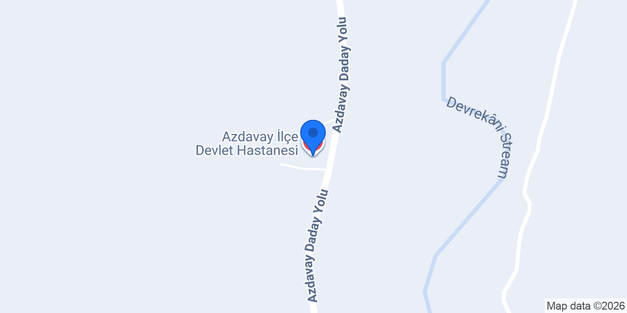 Azdavay İlçe Devlet Hastanesi konumu