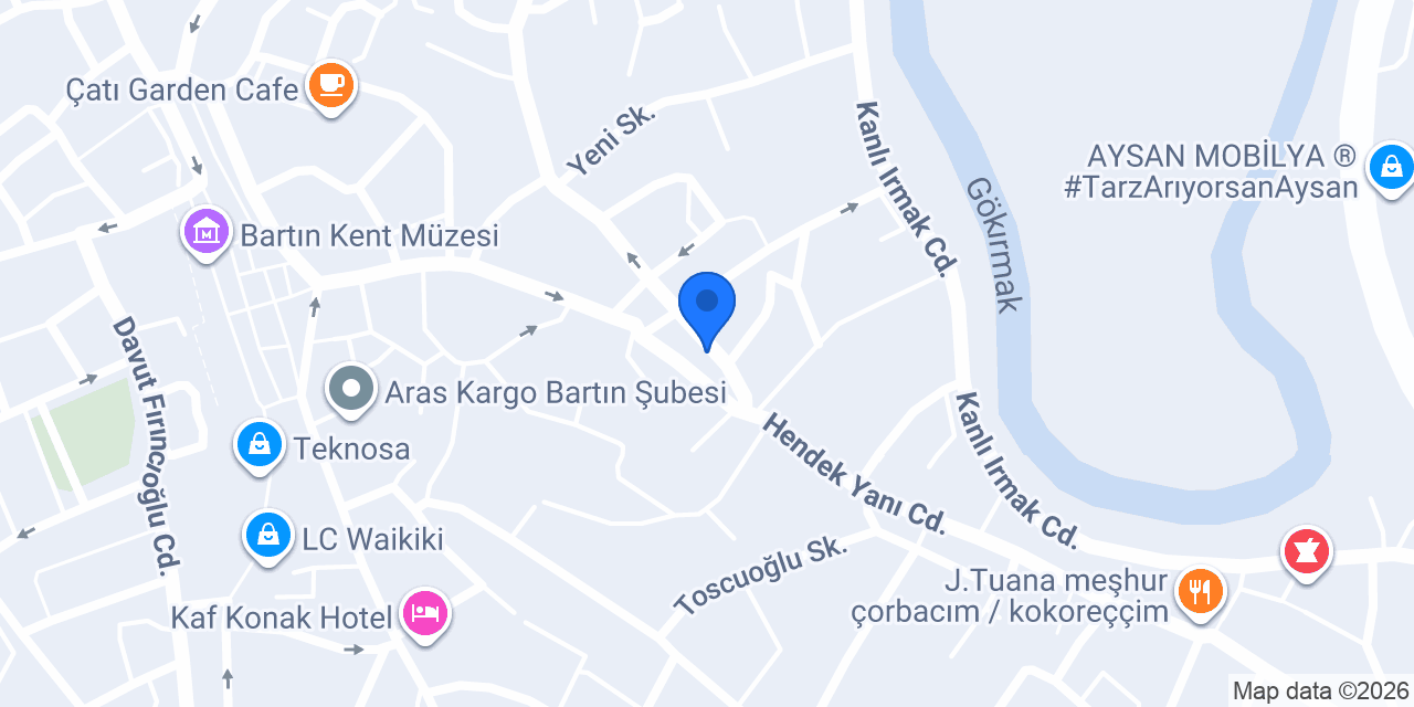 Mavi petshop bartın konumu