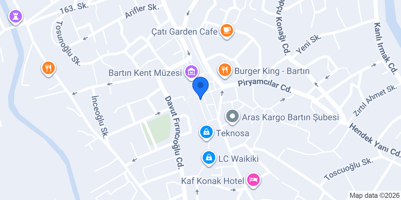 Türkiye İş Bankası Bartın Şubesi konumu