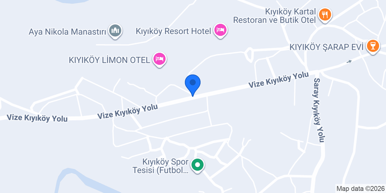 Kıyıköy Simge Otel konumu