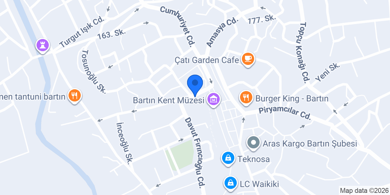 TEB Bartın Şubesi konumu