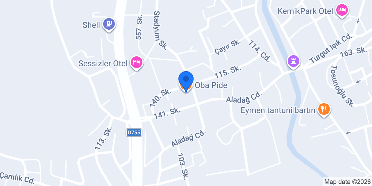 Oba Pide konumu
