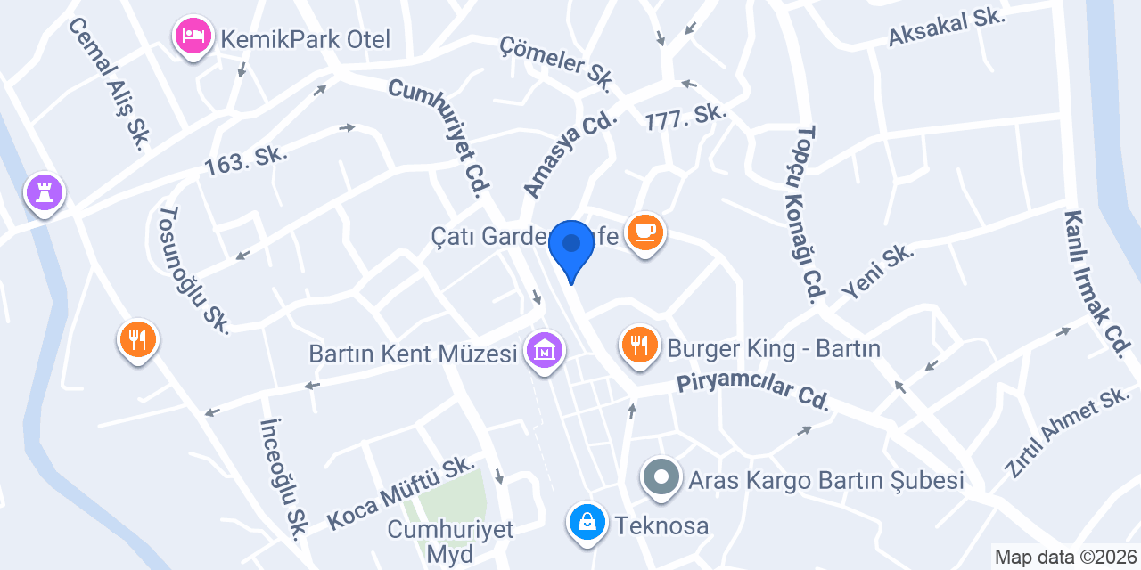 Bartın Onur Güney İnşaat konumu