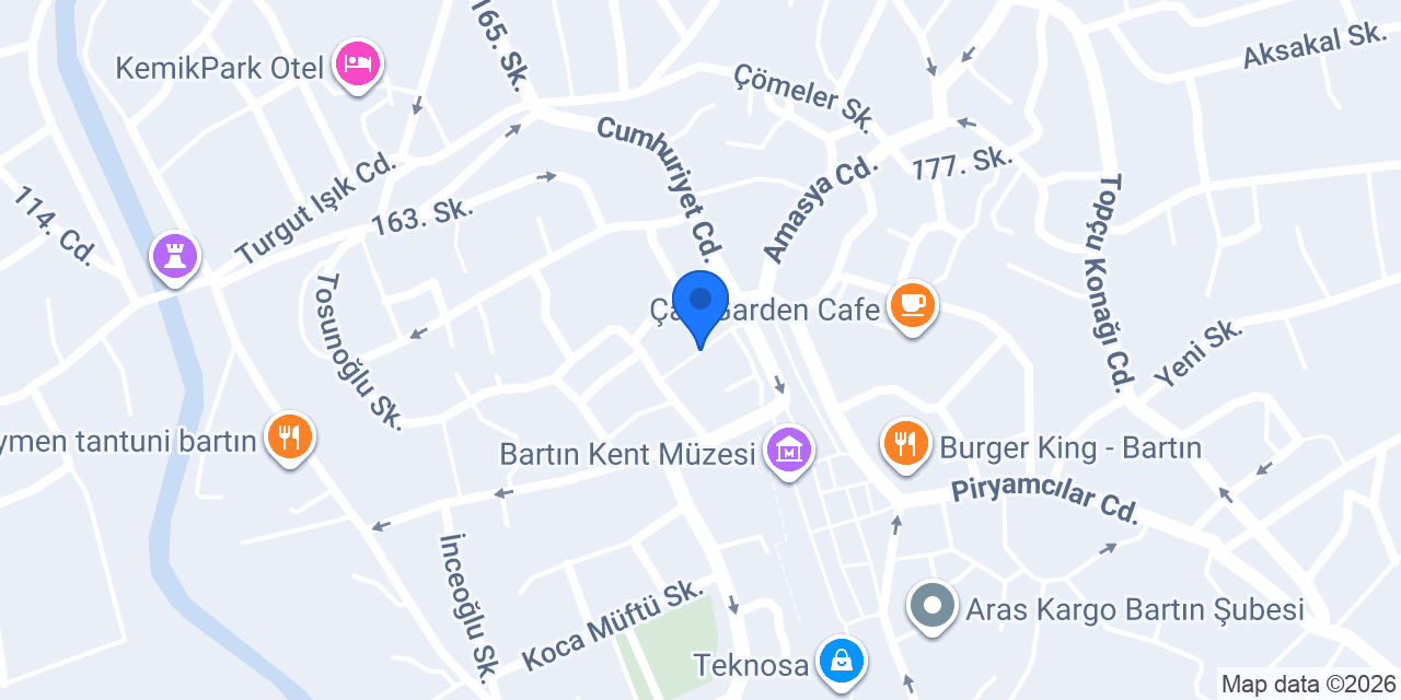 Bartın Aspava Restaurant konumu
