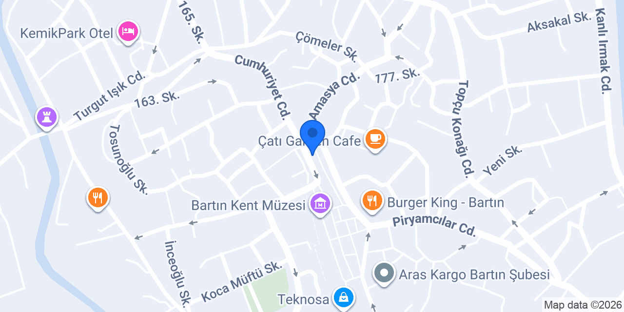 Yaşar Optik Bartın konumu