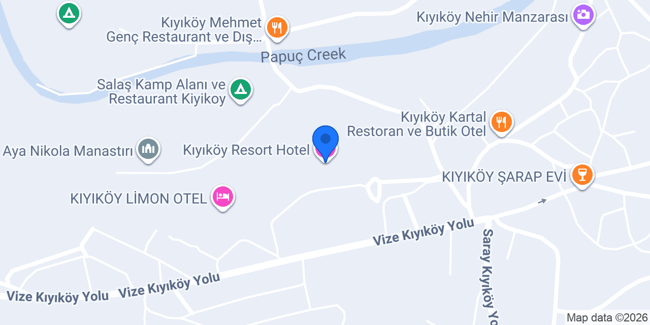 Kıyıköy Resort Hotel konumu