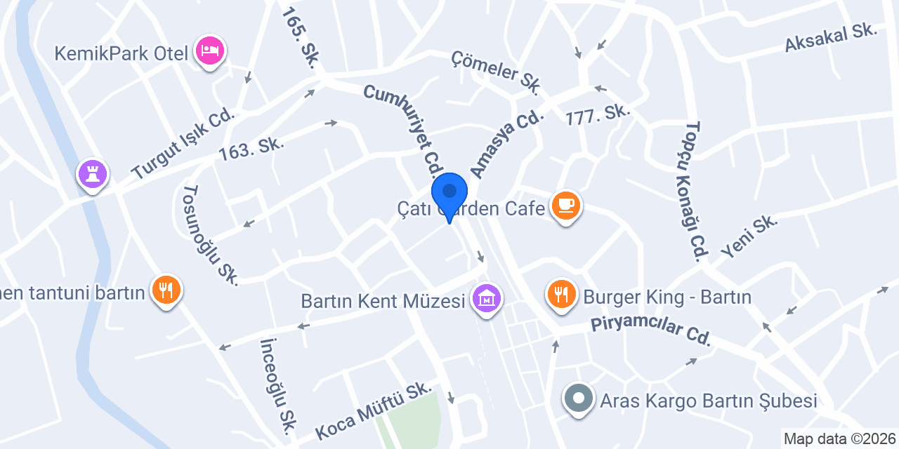 Bartın Emniyet Otel konumu