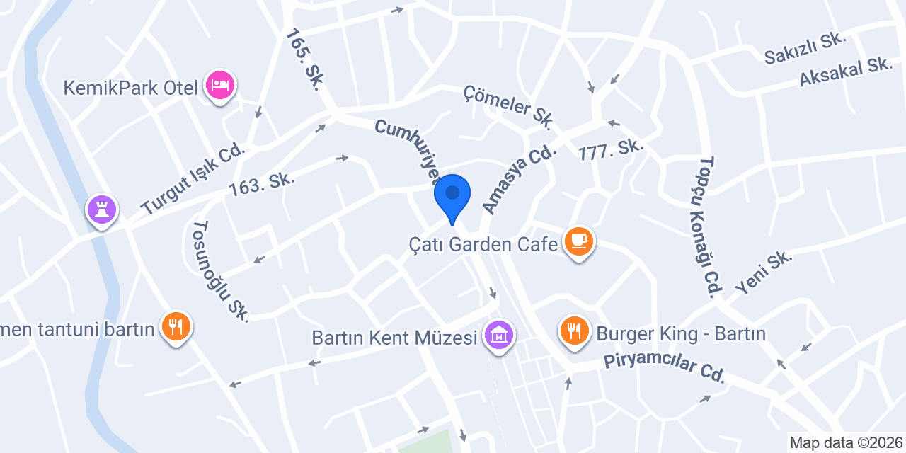 Bartın Taksi Cihan konumu