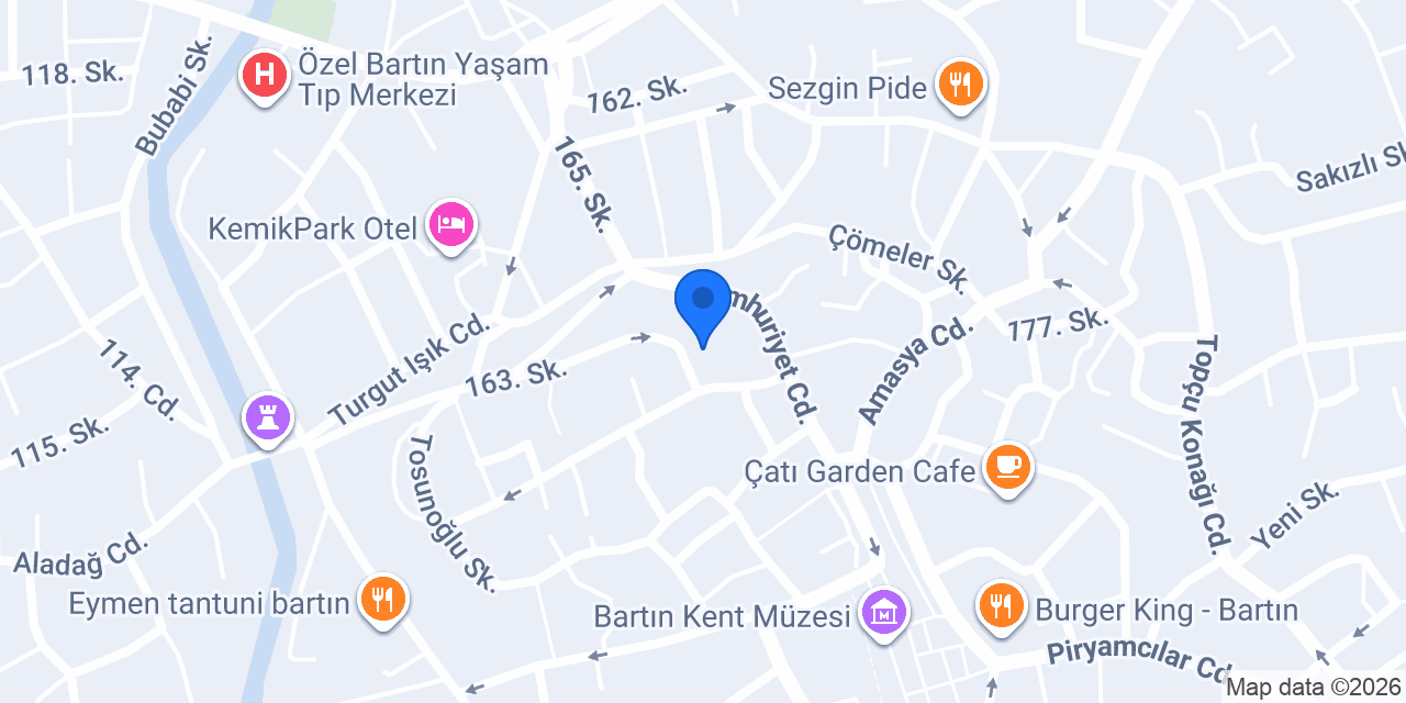 Bartın İl Sağlık Müdürlüğü konumu