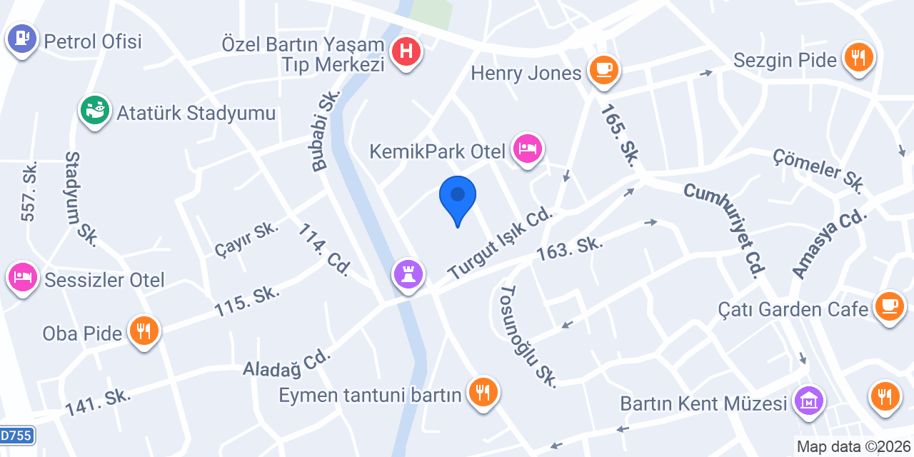 Bartın Lisesi konumu