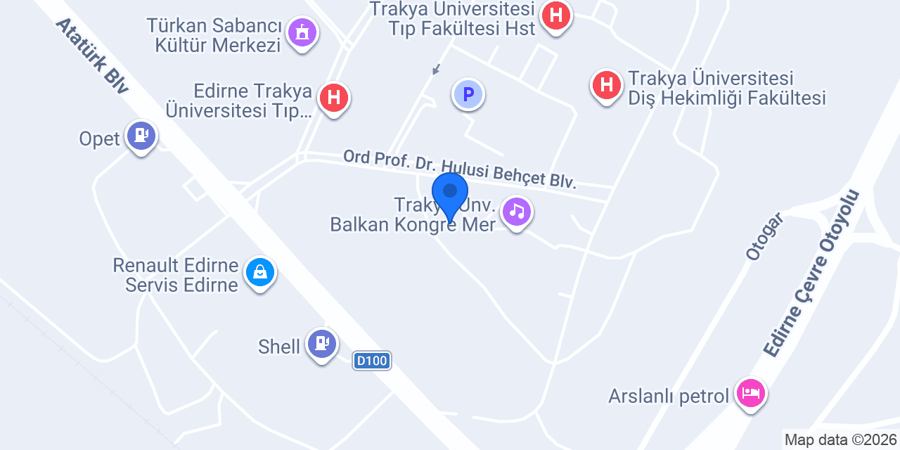 Trakya Üniversitesi Rektörlük konumu