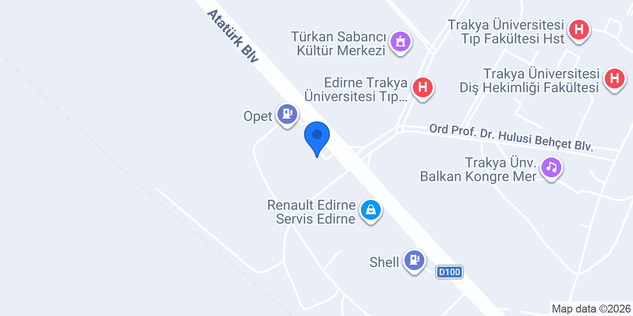 Hotel Şimşek Edirne konumu