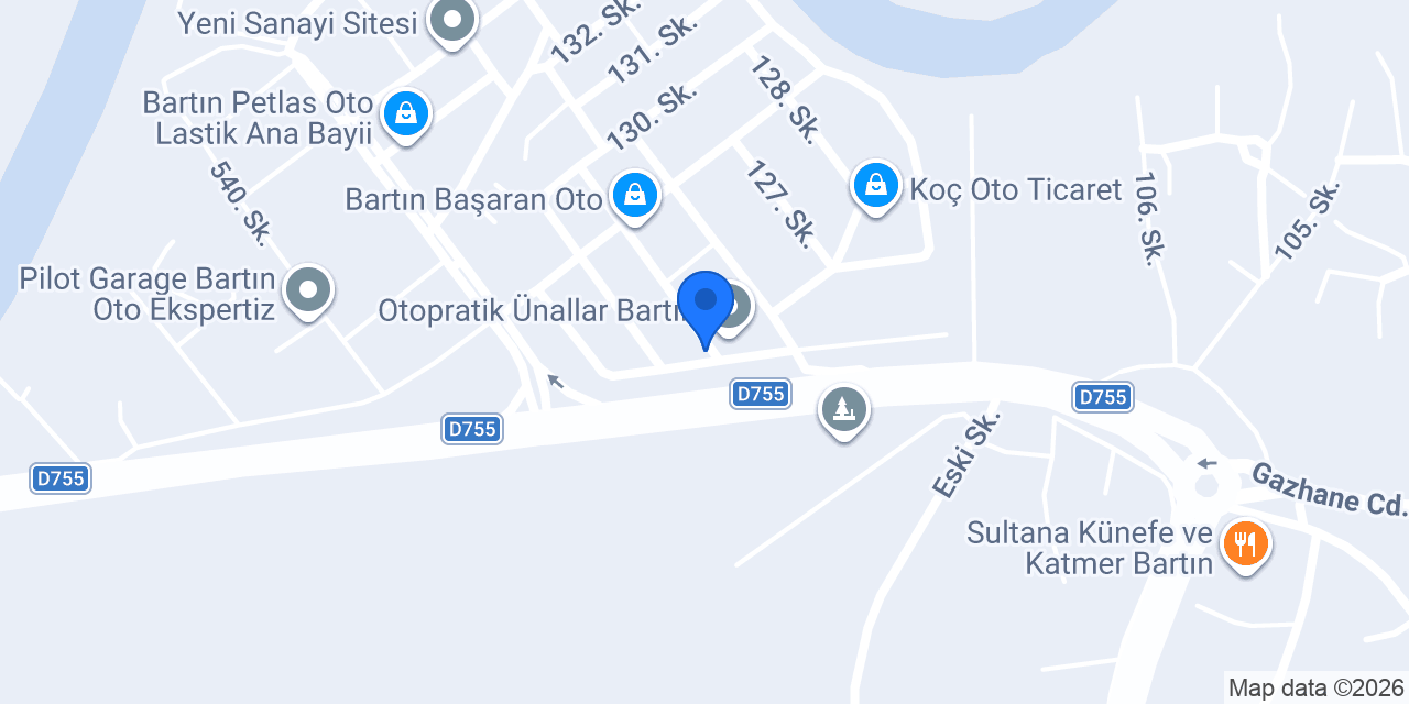 Özek Otomotiv konumu