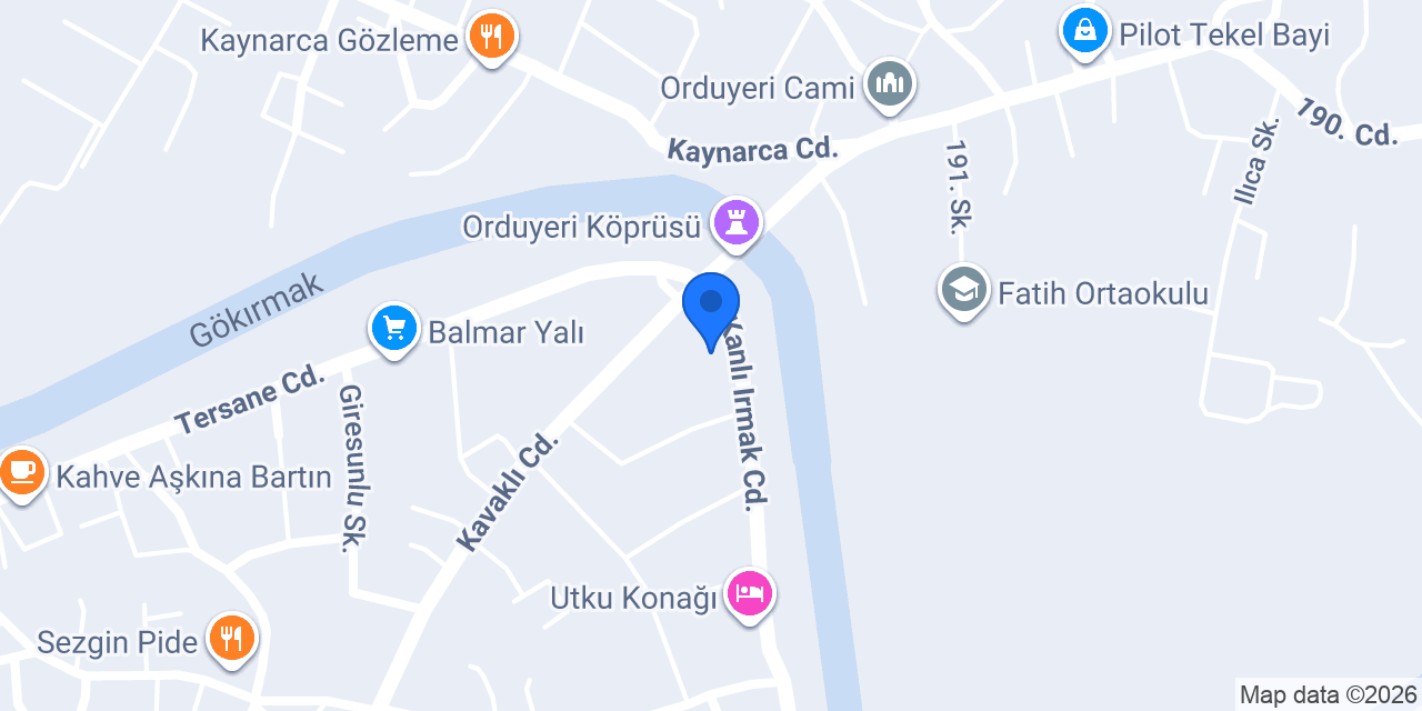 Bartın Günlük Eşyalı Apart Daireler konumu