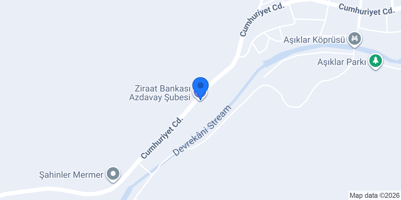 Azdavay Taksi Durağı konumu