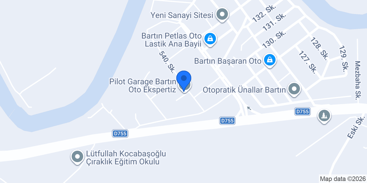 Pilot Garage Bartın Oto Ekspertiz konumu