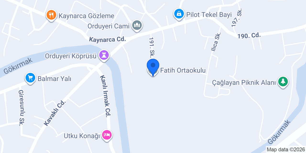 Fatih Ortaokulu konumu