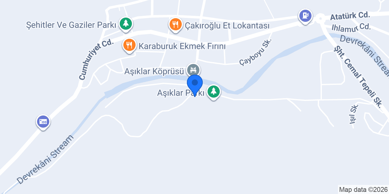 Azdavay Samanlık Cafe konumu