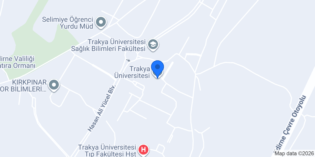 Trakya Üniversitesi konumu