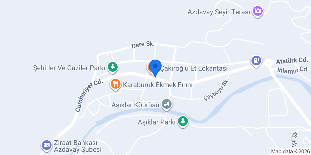Azdavay İlçe Nüfus Müdürlüğü konumu