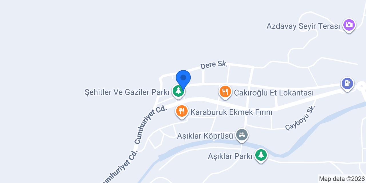 Azdavay Mezarcı konumu
