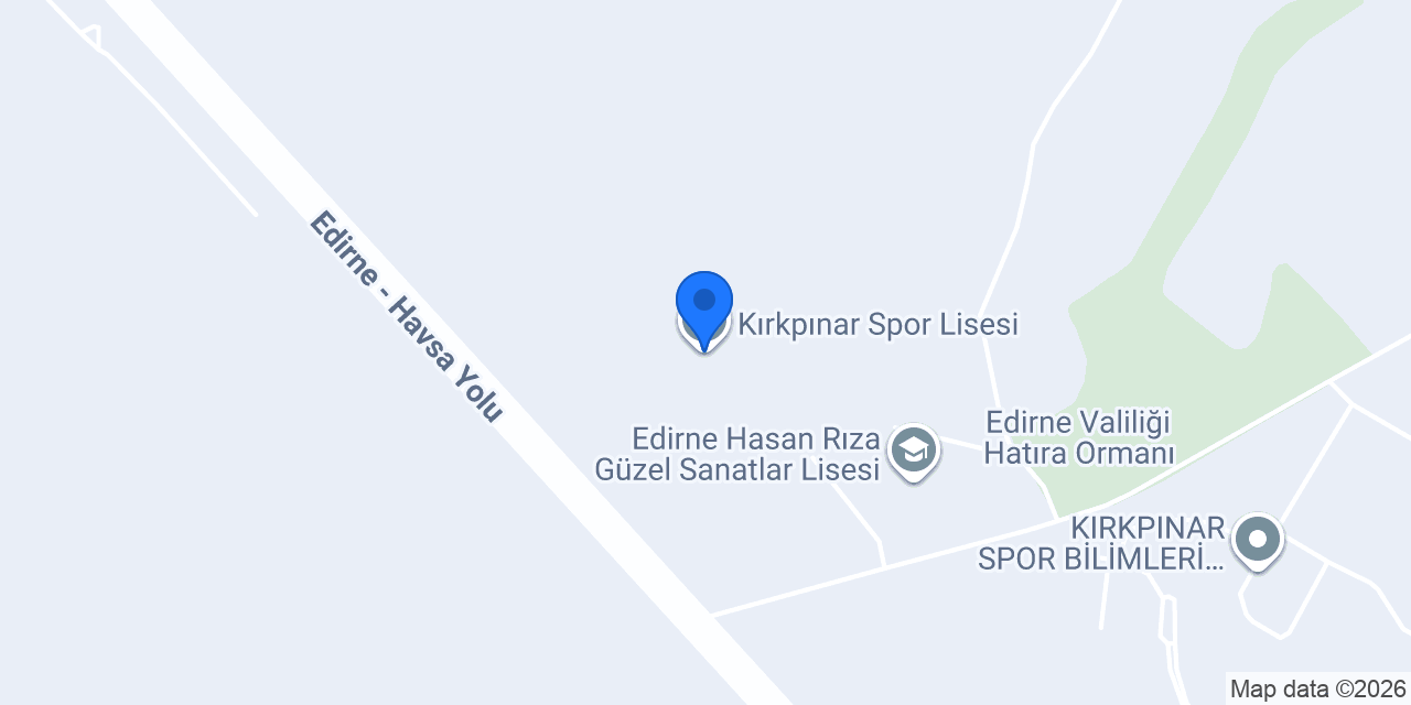 Kırkpınar Spor Lisesi konumu