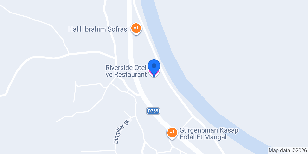 Riverside Otel ve Restaurant konumu
