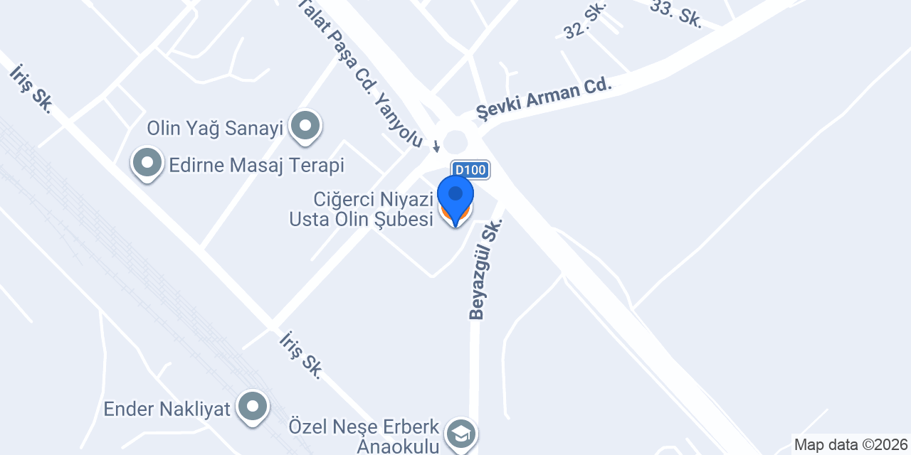 Ciğerci Niyazi Usta Olin Şubesi konumu
