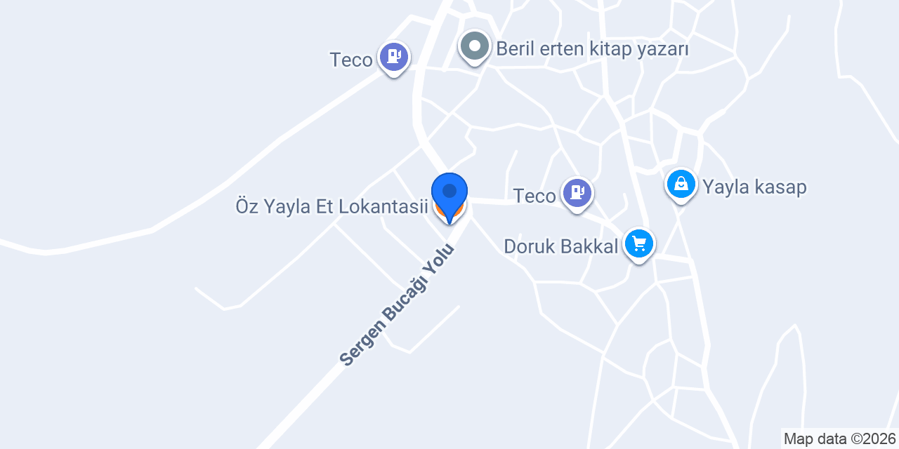 Öz Yayla Et Lokantasii konumu