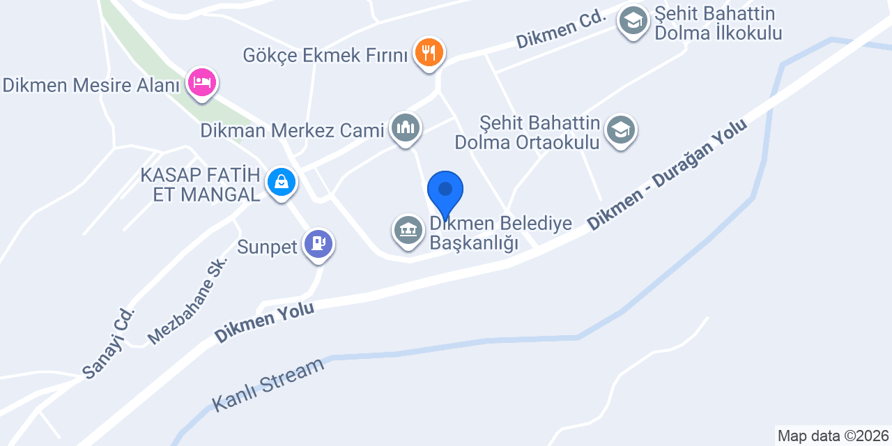 Dikmen İlçe Jandarma Komutanlığı konumu