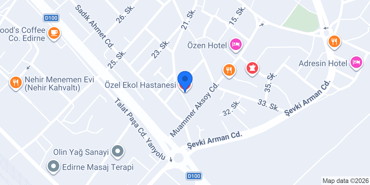 Özel Ekol Hastanesi konumu