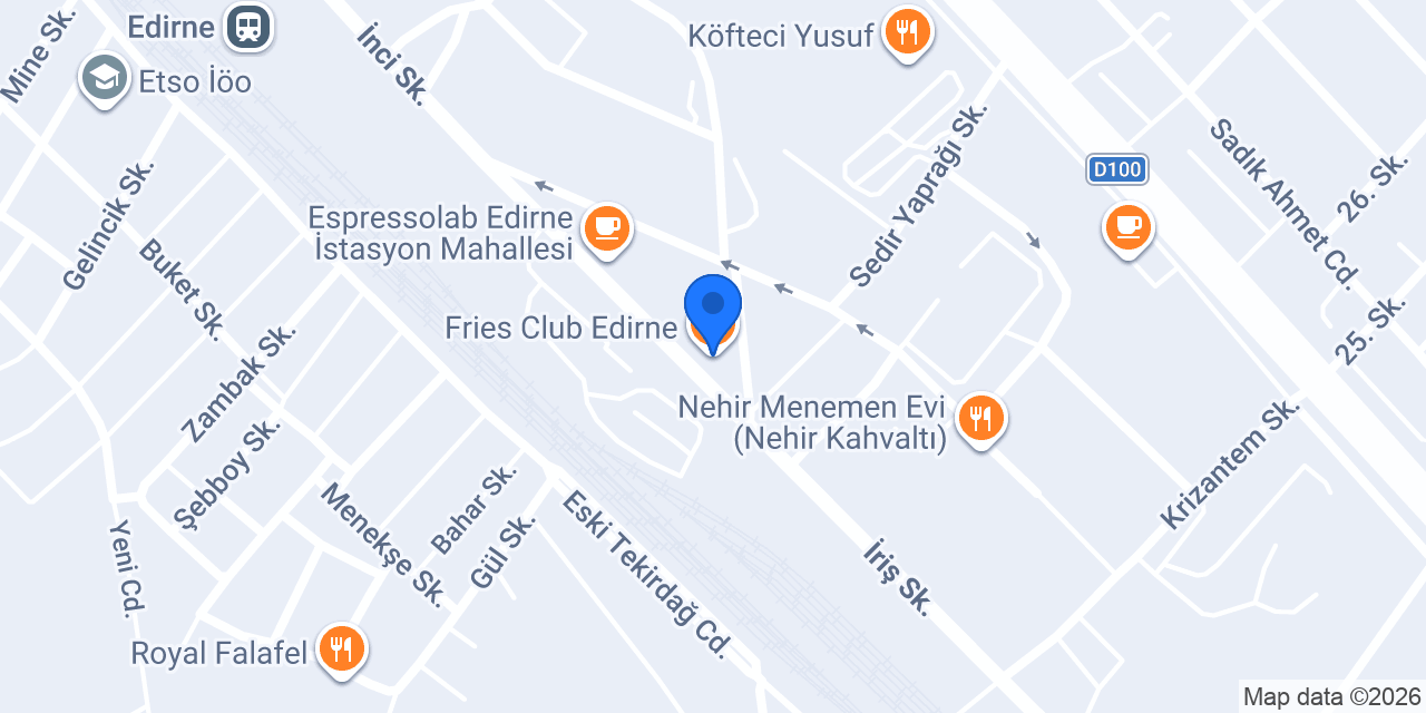 Fries Club Edirne konumu