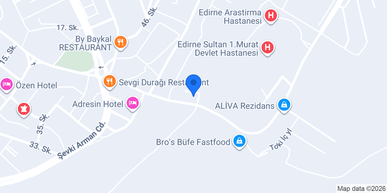 Trakya Market konumu