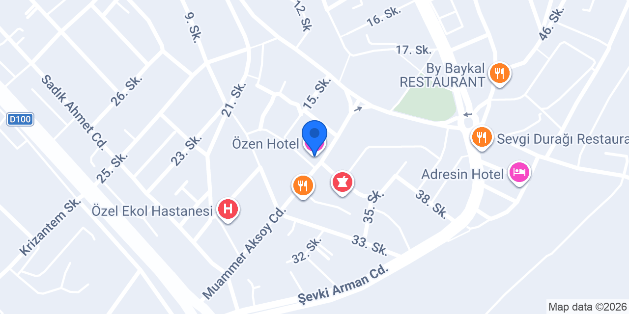 Özen Hotel konumu