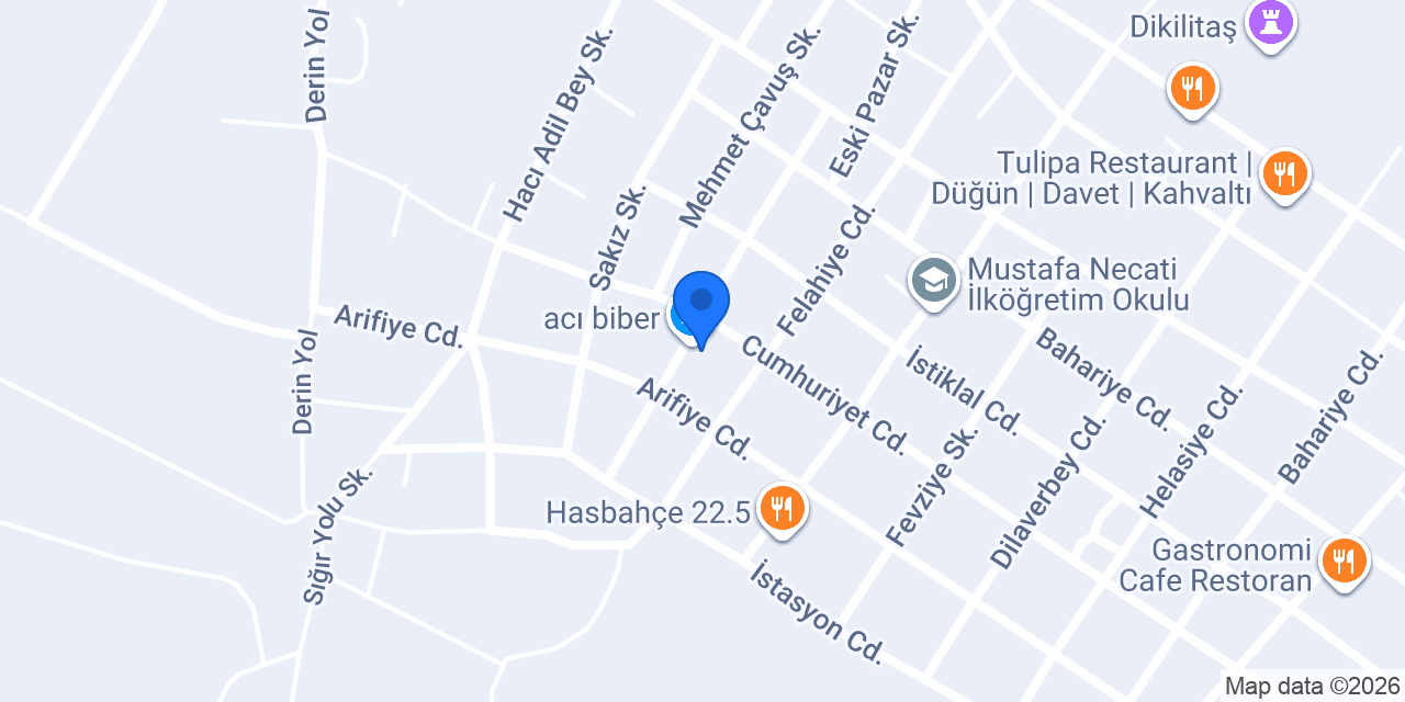 acı biber konumu