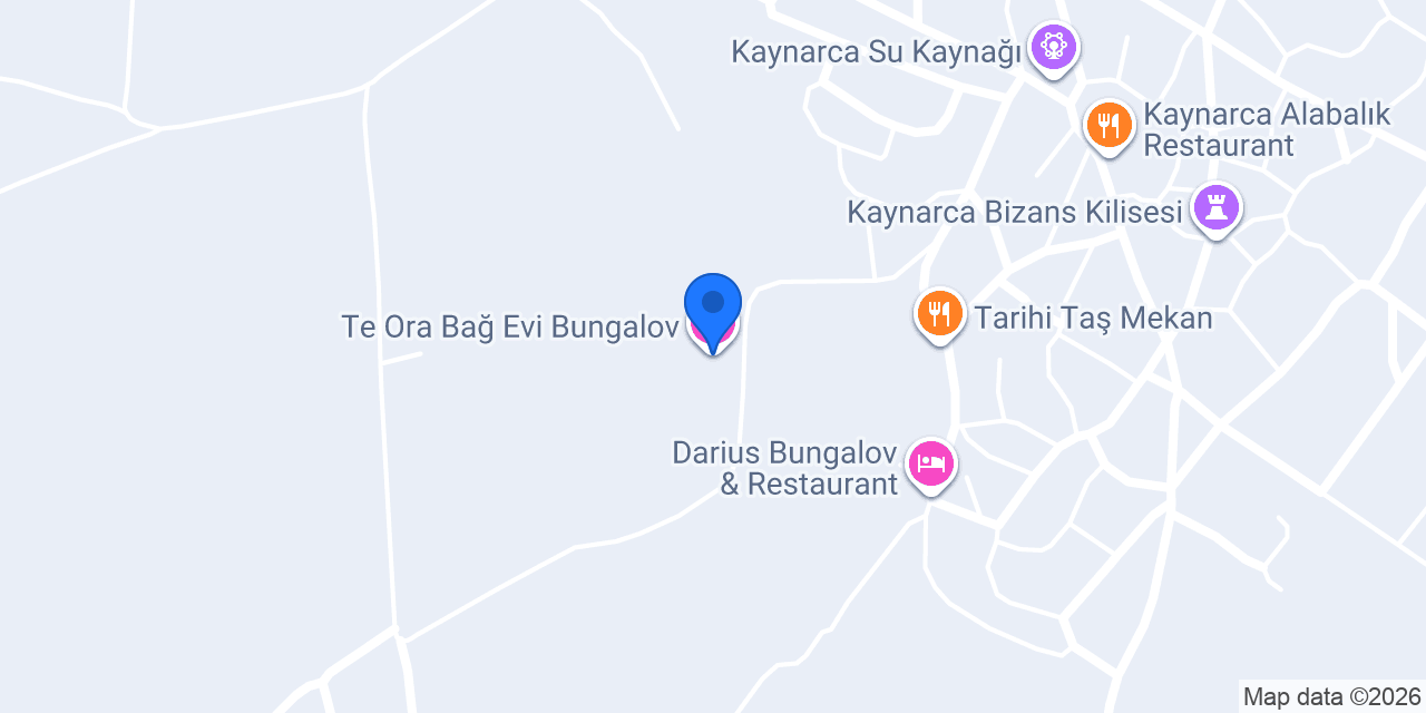 Te Ora Bağ Evi Bungalov konumu
