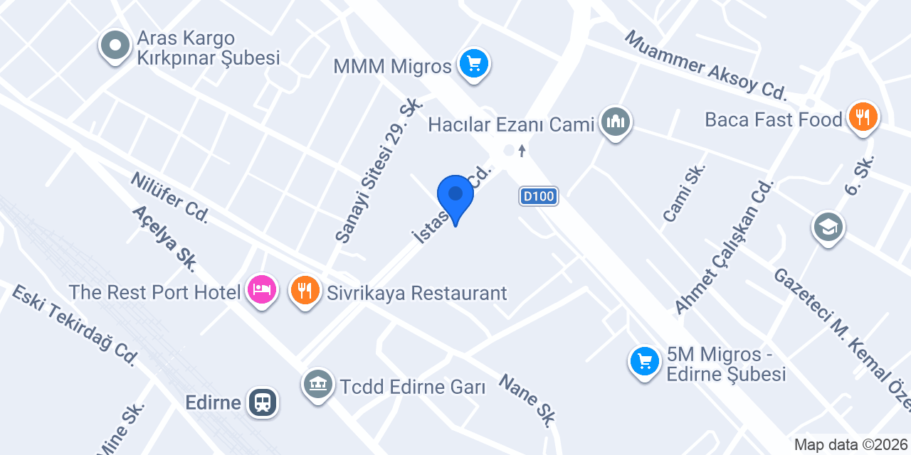EDİRNE DERİN TURİZM konumu