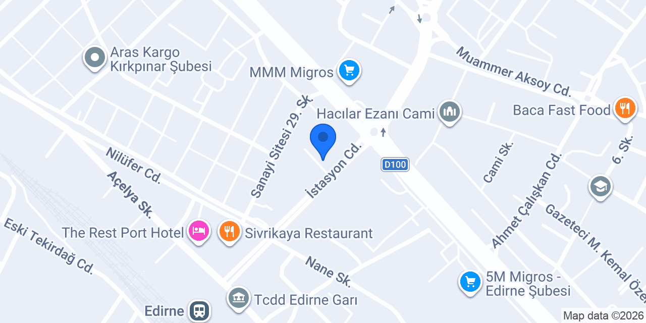 Sürat Kargo Tunca Şube konumu