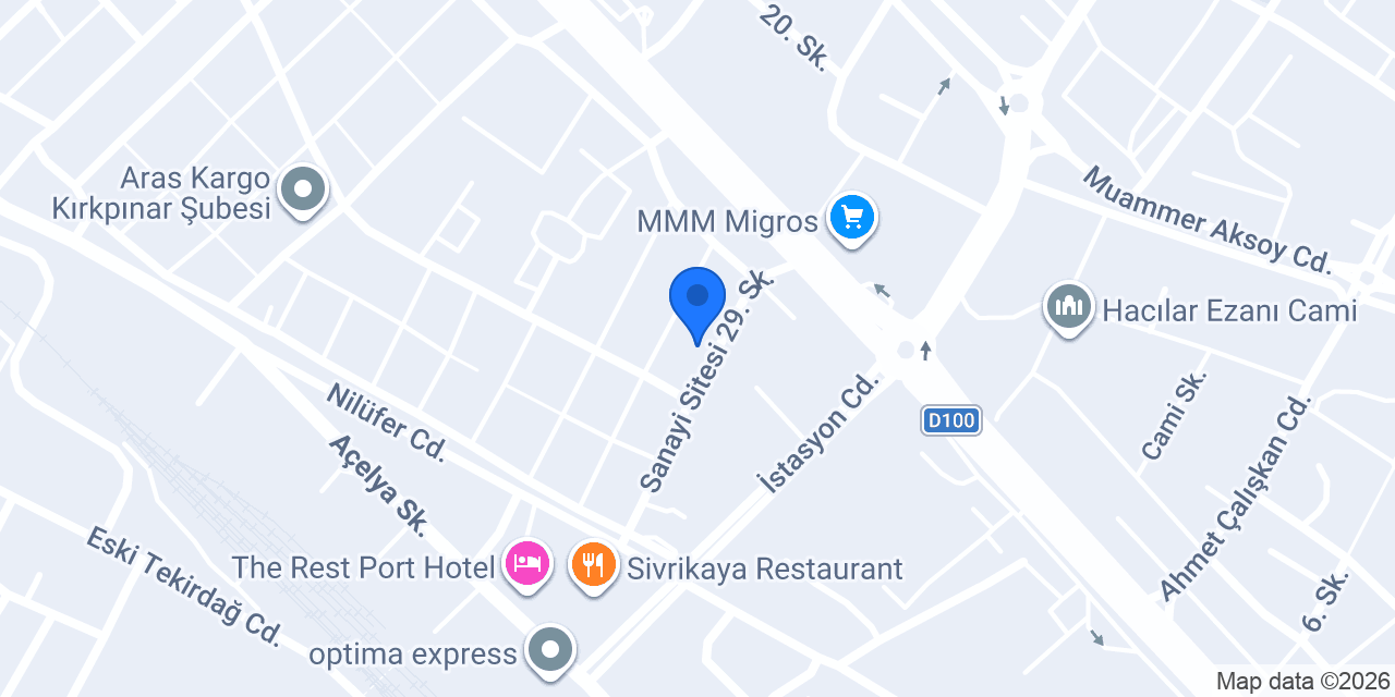 Yetiş Oto Lastik konumu